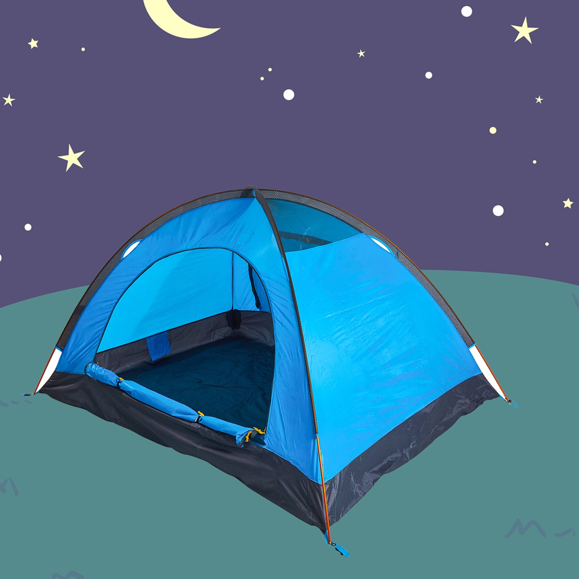 Portable Backpacking 2-3 Person Tent with Carry Bag B365246