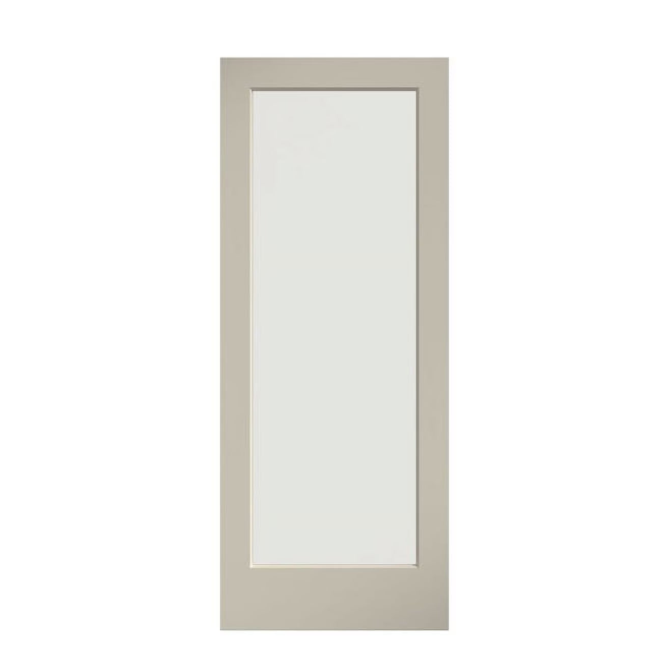 80" x 32" 1-Lite French Clear Glass White Solid Wood Core Door E3957