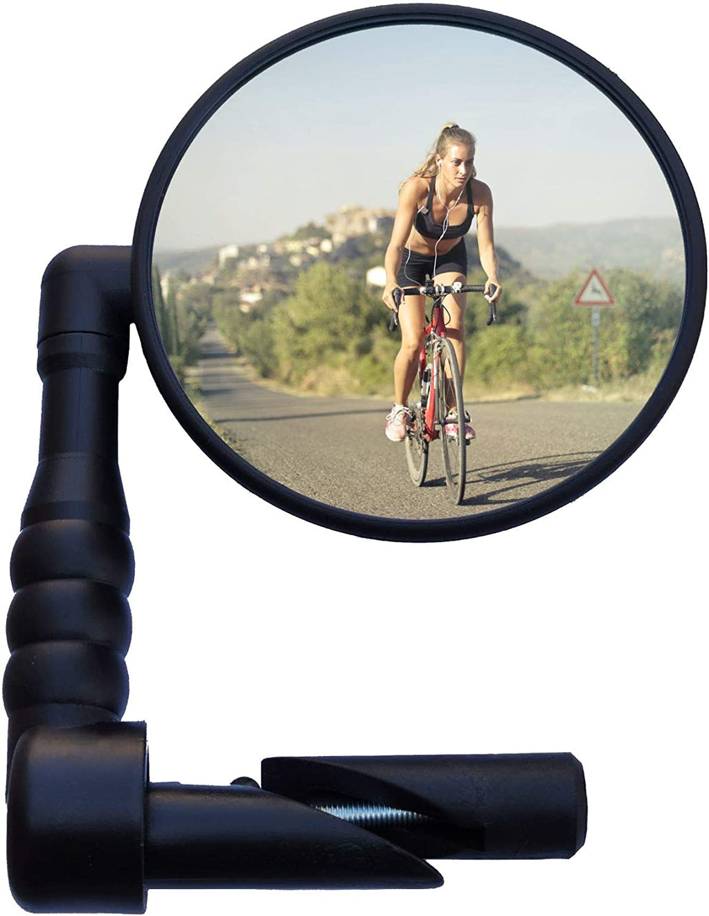 Bike Mirror Rearview, Handlebar Mount Rear View Mirror Wide Angle, Convex Glass, Adjustable Rotation 360° B2980