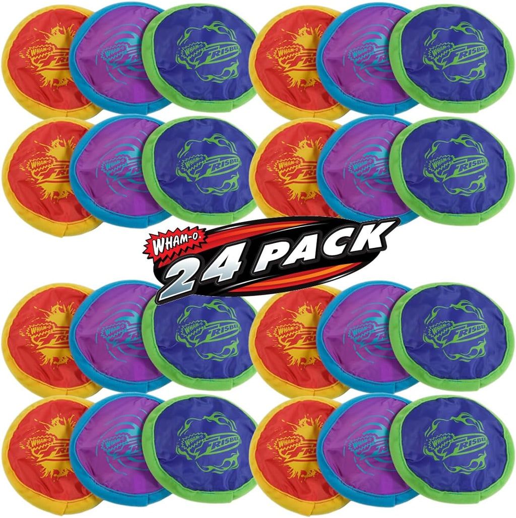 24 Pack Mini Pocket Frisbee (Blue + Green + Yellow) D11379