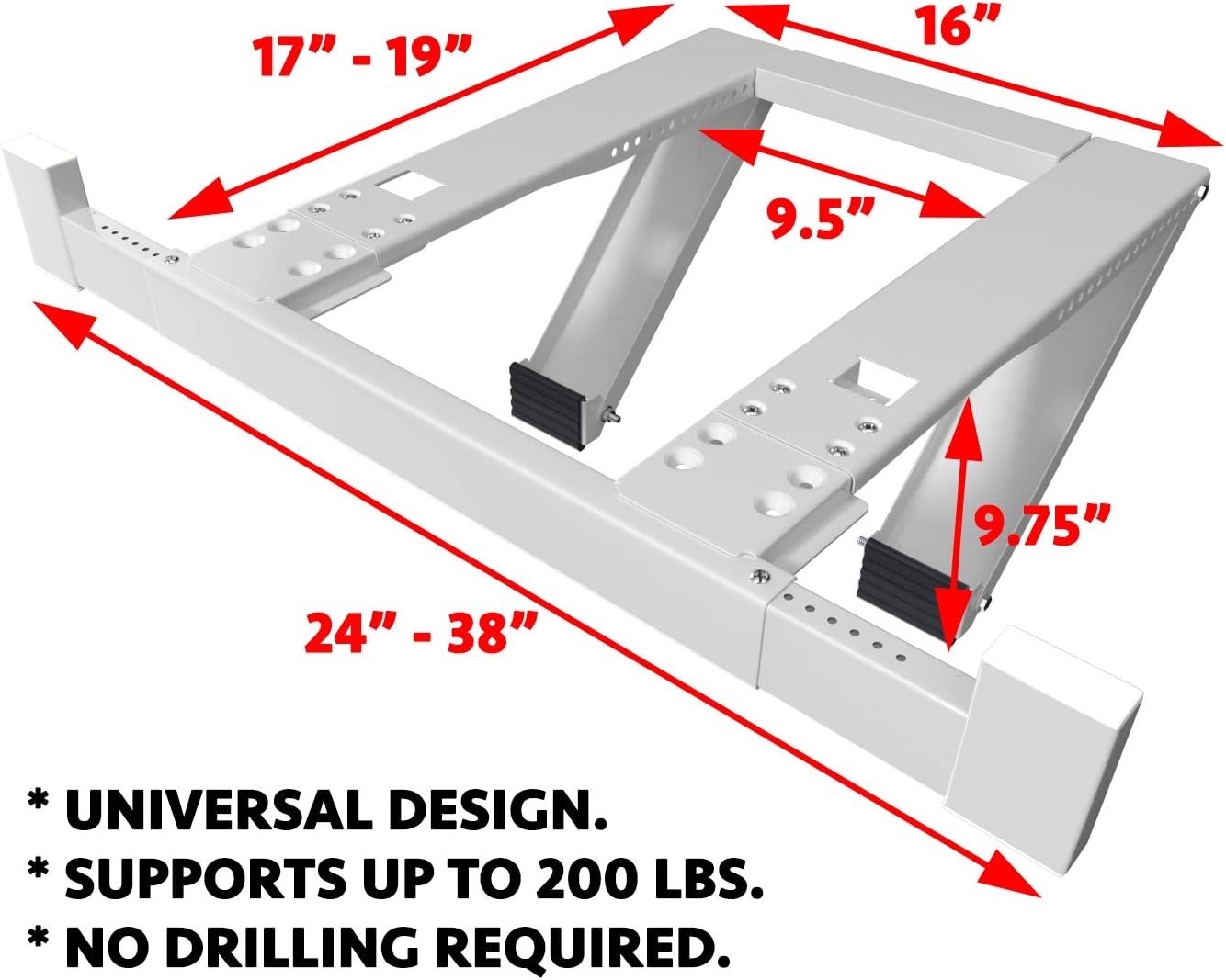 Drill-Less Window Air Conditioner Bracket Pack of 2 W536