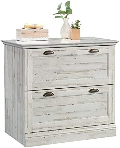 White Plank Finish Lateral File Cabinet D78275