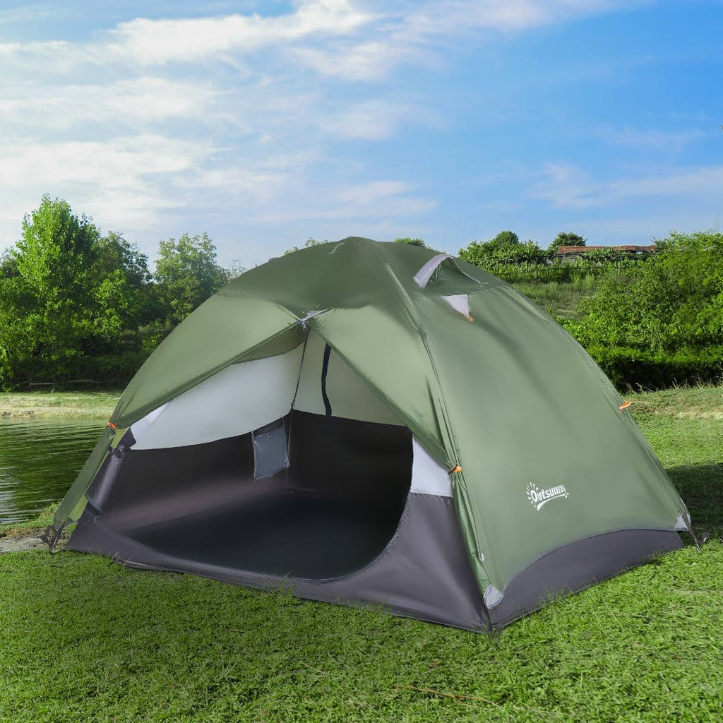 2 Person Waterproof Double Layer Camping Tent W958417