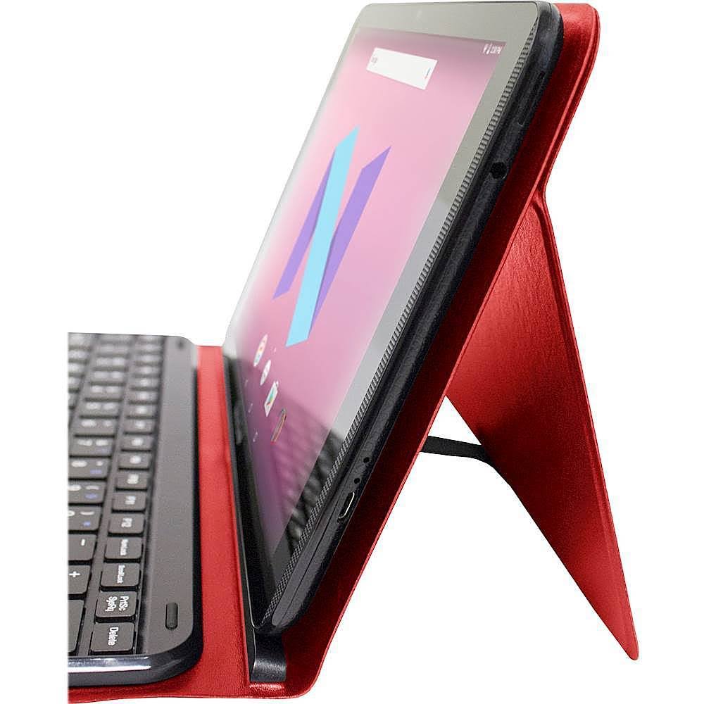 Red 10.1 IPS 16 GB Tablet with Docking Keyboard Case Stand T376