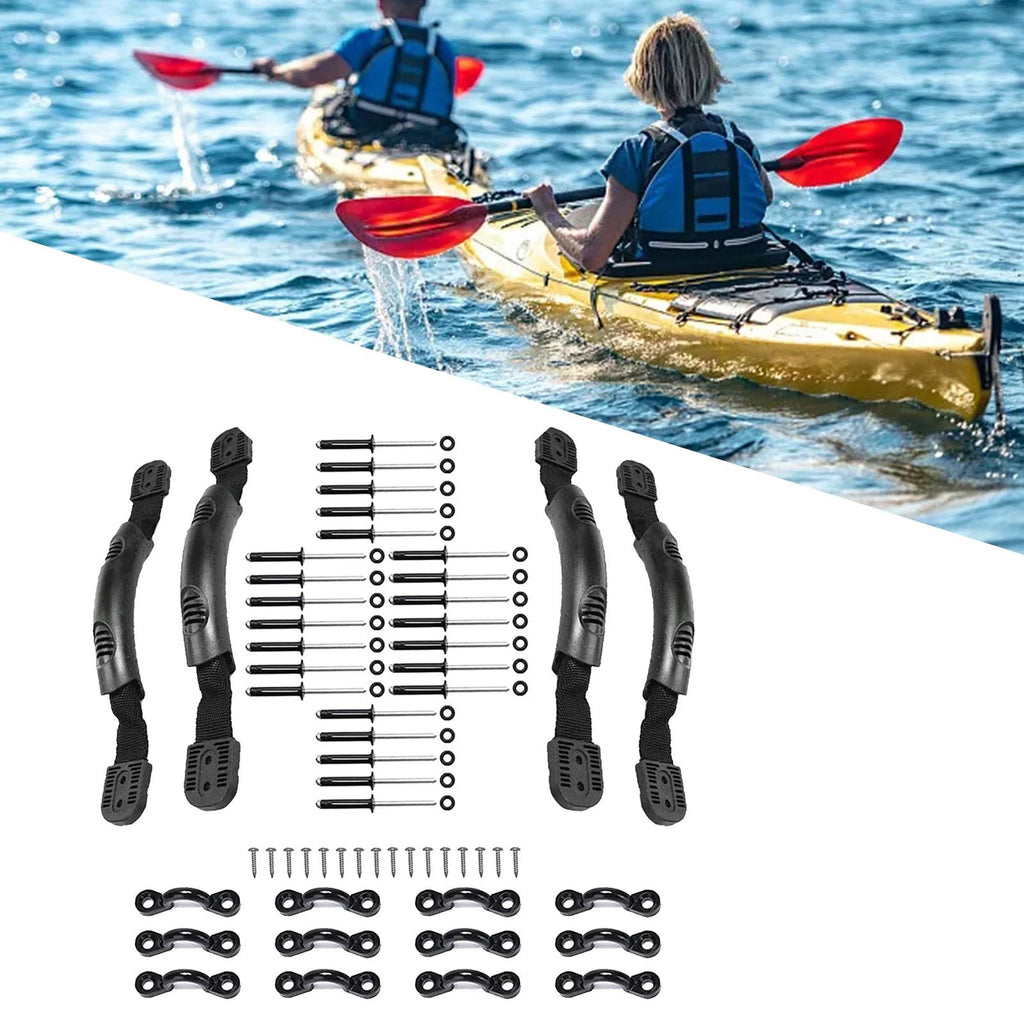 Black Kayak Carry Handles with Screws Pad Eye L898