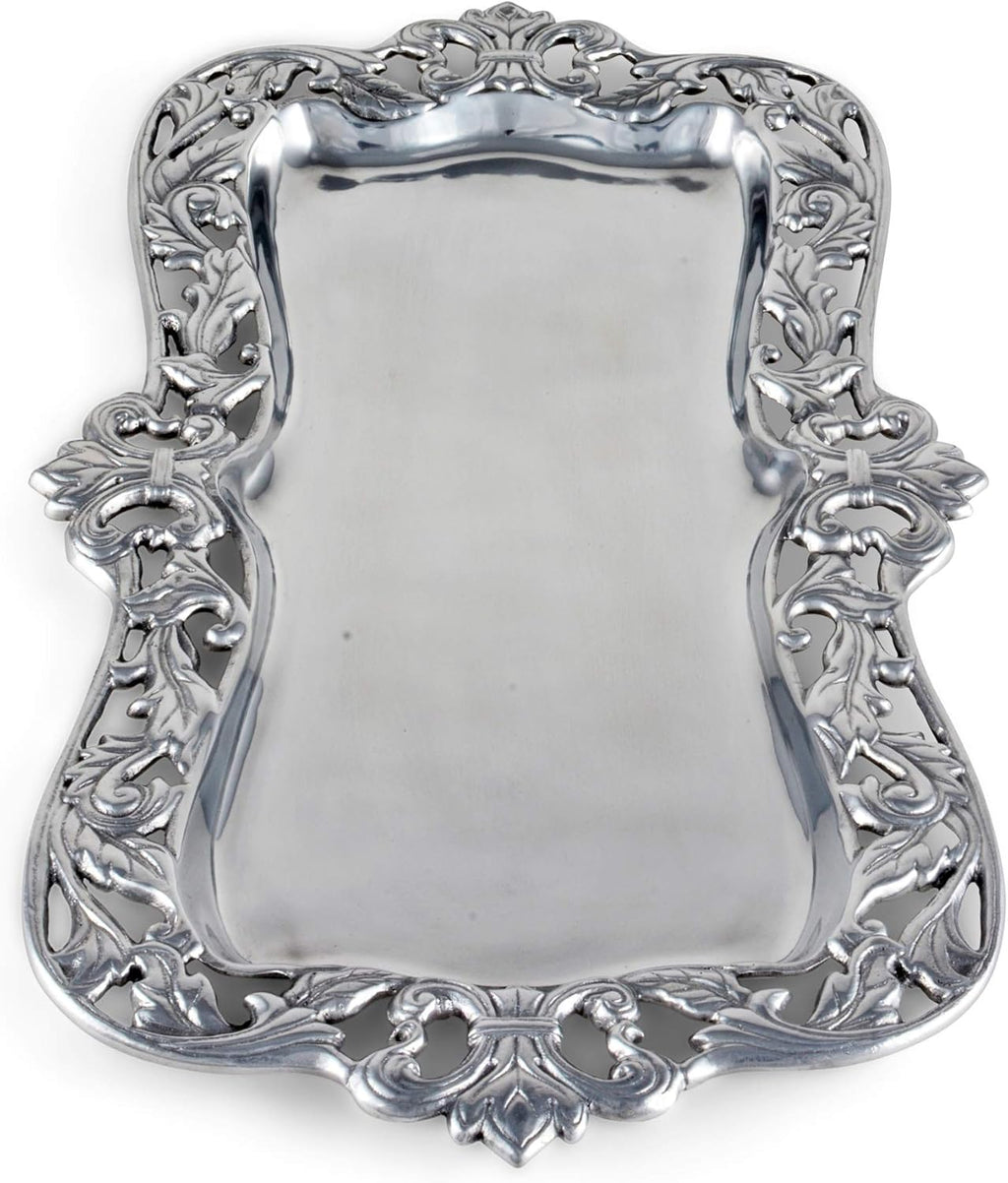 Aluminum Fleur-De-Lis Acanthus Oblong 22 inch x 17 inch P746928