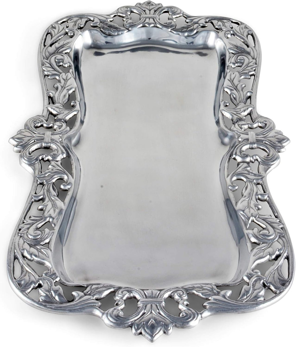 Aluminum Fleur-De-Lis Acanthus Oblong 22 inch x 17 inch P746928