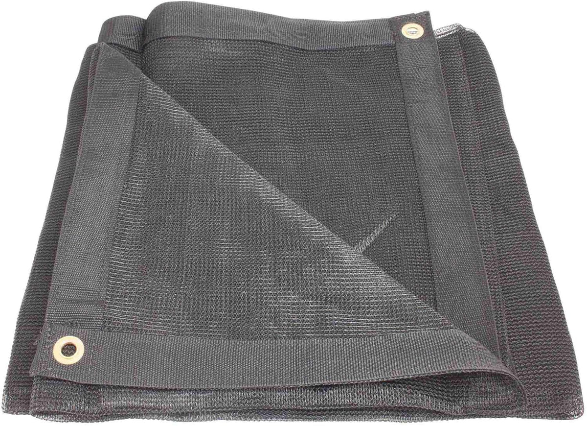 12' x 24' Black Heavy Duty 6 Oz 70% Shade Mesh Tarps with Grommets C351716