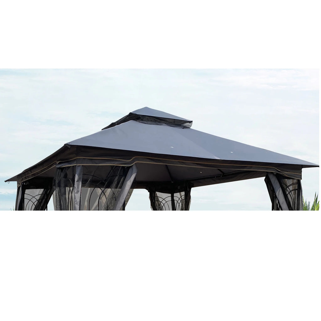 Gray Patio Gazebo Replacement Canopy Top Q7844