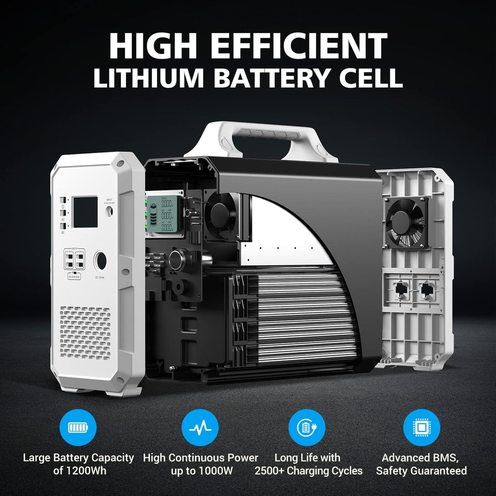 1200Wh 1000W Portable Power Station Lithium Battery R14316