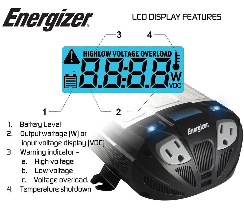 12-Volt Power Inverter 1,500 Watts S914878