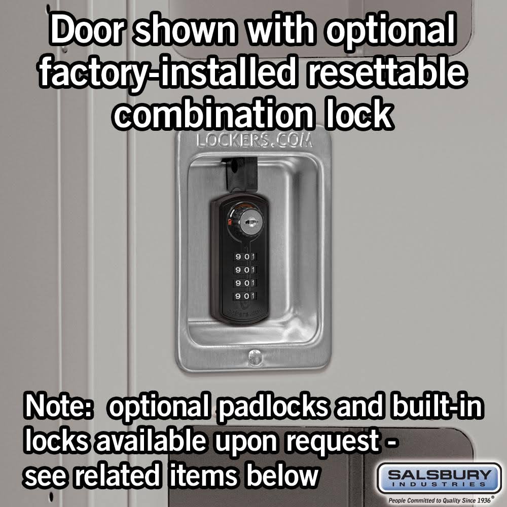 Tan Extra Wide See-Through Metal Locker B814907
