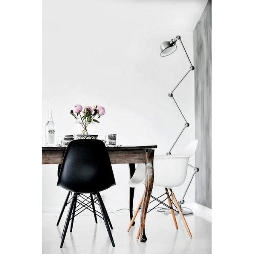 Grey Plastic Eiffel Dining Armless Chair Z30957