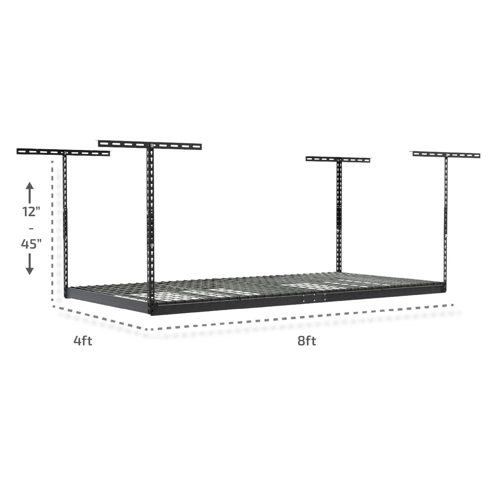 4x8 Overhead Garage Storage Rack with Accessory Hooks, 2-Pack X2031