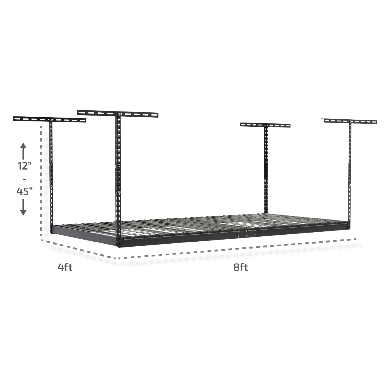 4x8 Overhead Garage Storage Rack with Accessory Hooks, 2-Pack X2031