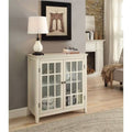 Antique Double Door Curio Cabinet in White Y6118