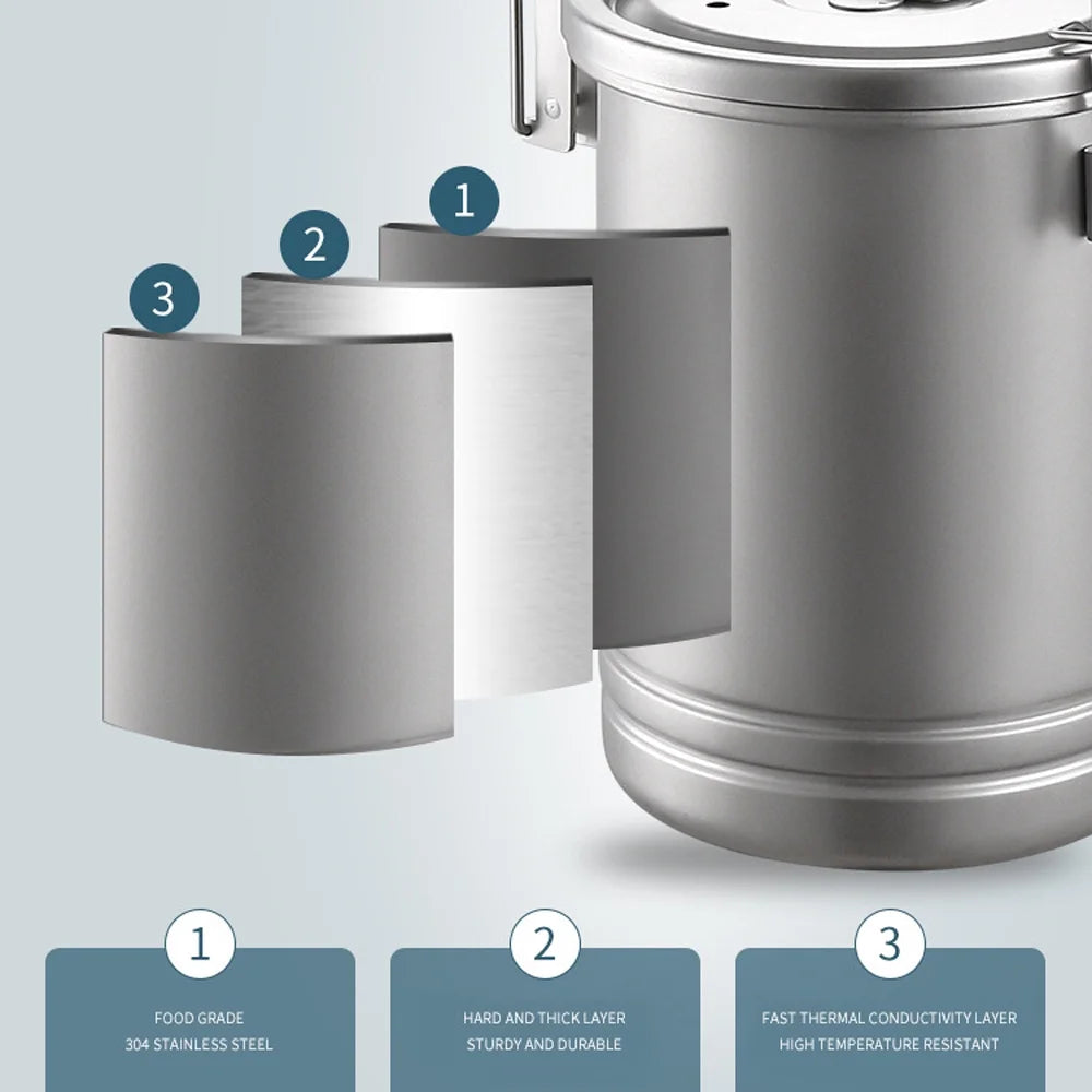 Stainless Steel Pot Portable Camping Cookware P990