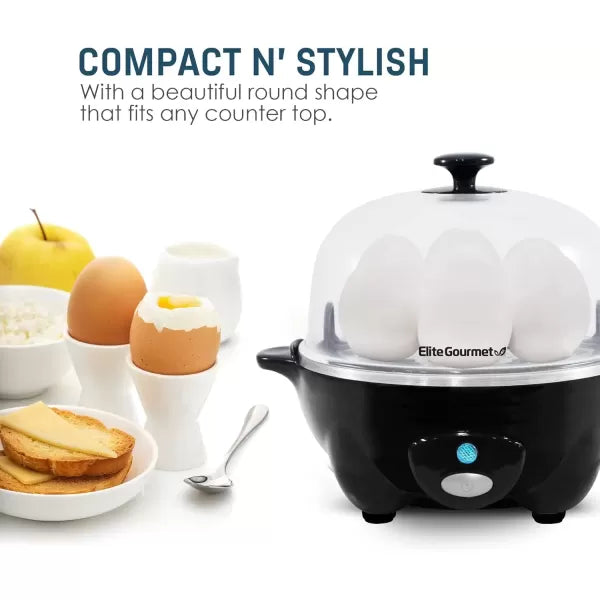 Black 7 Egg Capacity Electric Egg Cooker Y604168
